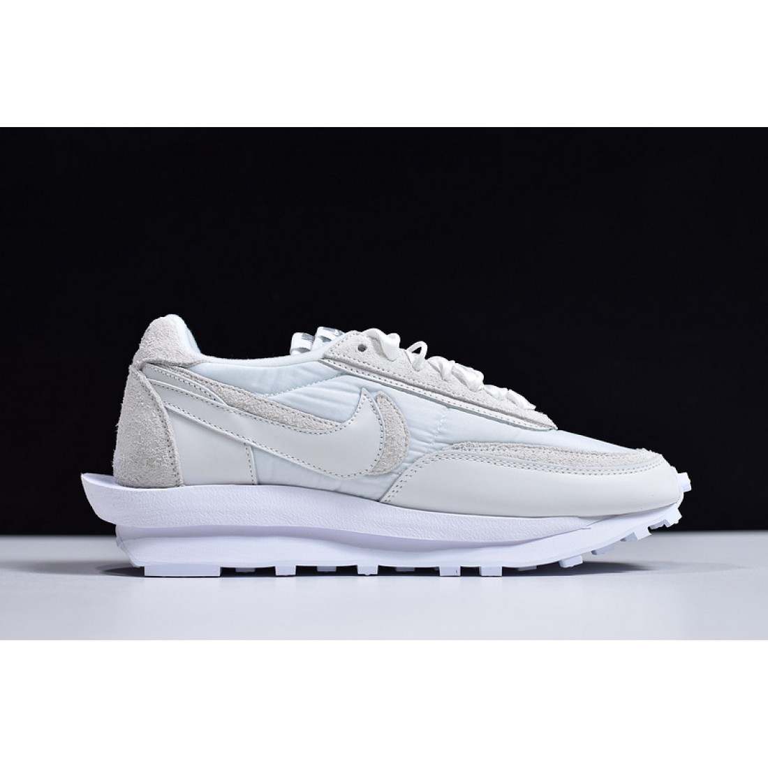 nike sacai waffle triple white